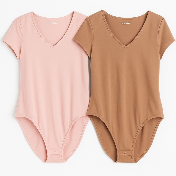 Old Navy Tops - Old Navy Women's Bodysuit Set - Light Pink and Tan